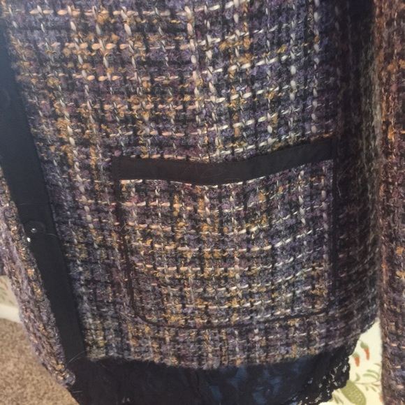 Cold water Creek Tweed Snap button lined jacket - Picture 4 of 6